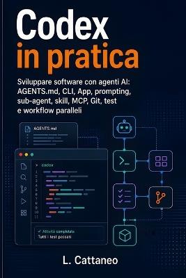Codex in pratica: Sviluppare software con agenti AI: AGENTS.md, CLI, App, prompting, sub-agent, skill, MCP, Git, test e workflow paralleli - L Cattaneo - cover