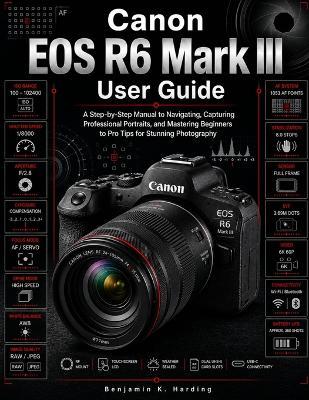 Canon EOS R6 Mark III User Guide: A Step-by-Step Manual to Navigating, Capturing Professional Portraits, and Mastering Beginners to Pro Tips for Stunning Photography - Benjamin K Harding - cover