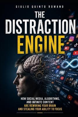 The Distraction Engine: How Social Media, Algorithms, and Infinite Content Are Rewiring Your Brain and Stealing Your Ability to Focus - Giulio Quinto Romano - cover