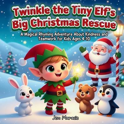 Twinkle the Tiny Elf's Big Christmas Rescue: A Magical Rhyming Adventure About Kindness and Teamwork for Kids Ages 4-10 - Jem Maracle - cover