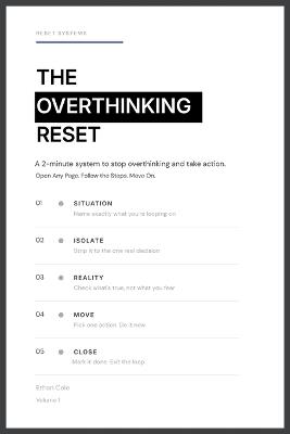 The Overthinking Reset: A 2-Minute Decision Tool to Stop Overthinking, Calm Your Mind, and Take Action Instantly - Ethan Cole - cover