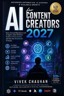 AI for Content Creators 2027 Advanced Automation, AI Systems&Scalable Growth: Build a Personal Media Empire with AI Agents, Smart Workflows, Faceless Content Systems, and Next-Gen Monetization Strategies - Vivek Chauhan - cover