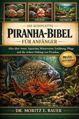 Die Komplette Piranha-Bibel Für Anfänger: Alles, was Sie über Piranhas wissen müssen: Artenübersicht und Verhalten, Einrichtung von Aquarium und Becken.....Pflegehinweise für Anfänger und Fortgeschrittene. - Moritz E Bauer - cover