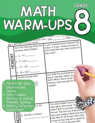 Daily Warm-Ups: Math for Eighth Grade: Fluency, Problem Solving and Critical Thinking - Jennifer Smith Jochen - cover