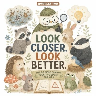 Look Closer. Look Better: The 20 most common cognitive biases - for Kids - Aurelia Ink - cover