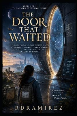 The Door That Waited: Book 5 of The Nested Evolution Series: A Philosophical Science Fiction Novel of Contact, Restraint, Neighboring Realities, and the Worlds That Learned to Knock - Rd Ramirez - cover