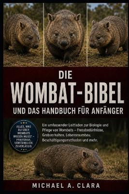 Die Wombat-Bibel Und Das Handbuch Für Anfänger: Ein umfassender Leitfaden zur Biologie und Pflege von Wombats - Fressbedürfnisse, Grabverhalten, Lebensraumbau, Beschäftigungsmethoden und mehr. - Michael A Clara - cover