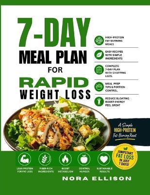 7-Day Meal Plan for Rapid Weight Loss: A Simple High-Protein Fat-Burning Reset with Easy Recipes, Meal Prep Strategies & Smart Portion Control for Fast Healthy Weight Loss - Nora Ellison - cover