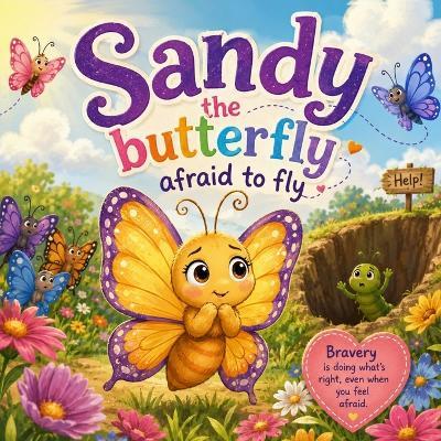 Sandy the Butterfly Afraid to Fly: A Heartwarming Rhyming Picture Book About Courage, Confidence, Kindness & Overcoming Fear for Kids Ages 3-8 Inspiring Bedtime Story for Boys & Girls - B Michael - cover