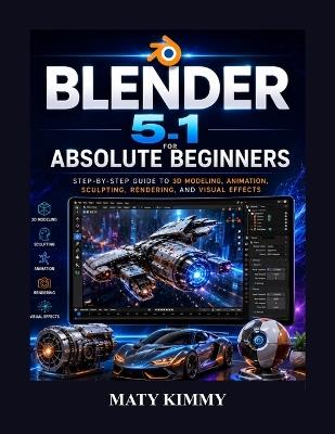 Blender 5.1 For Absolute Beginners: Step-by-Step Guide to 3D Modeling, Animation, Sculpting, Rendering, and Visual Effects - Maty Kimmy - cover