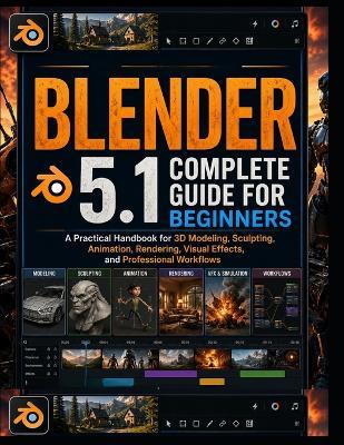 Blender 5.1 Complete Guide for Beginners: A Practical Handbook for 3D Modeling, Sculpting, Animation, Rendering, Visual Effects, and Professional Workflows - Isabella Harrington - cover
