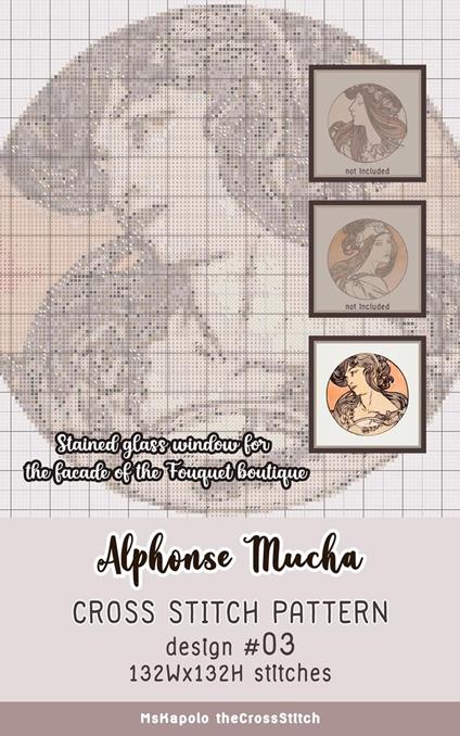 Alphonse Mucha | Cross Stitch Pattern Design #03