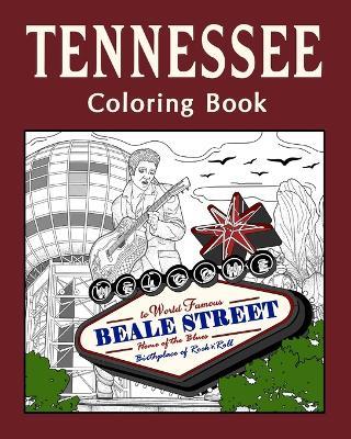 Tennessee Coloring Book: Adult Painting on USA States Landmarks and Iconic - Paperland - cover