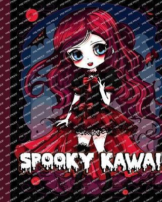 Spooky Kawaii Coloring Book: Cute Gothic Coloring Pages with Creepy Pastel Goth Characters for Relaxation - Sophia Caleb - cover