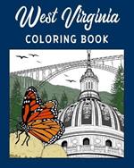 West Virginia Coloring Book: Adult Painting on USA States Landmarks and Iconic