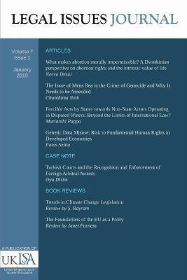 Legal Issues Journal 7(1) - United Kingdom Law & Soc Association - cover