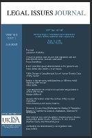 Legal Issues Journal 8(1) - United Kingdom Law and Soci Association - cover