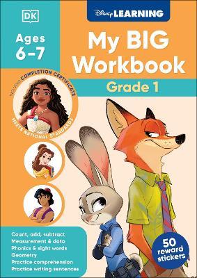 Disney Learning Big Workbook Grade 1: Math & English Workbook for Kids Aged 6-7, Curriculum-Based - DK - cover