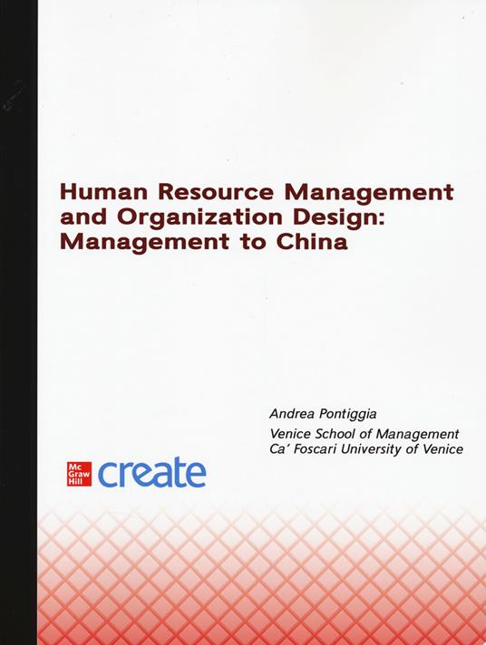 Human resource management and organization design: management to China - copertina