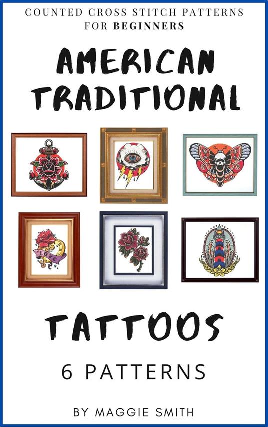 American Traditional Tattoos Cross Stitch Patterns