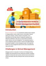 A Comprehensive Guide to School Management System
