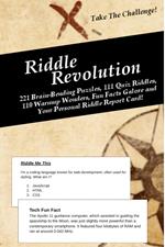 Riddle Revolution: 221 Brain-Bending Puzzles, 111 Quiz Riddles, 110 Warmup Wonders, Fun Facts Galore, and Your Personal Riddle Report Card!