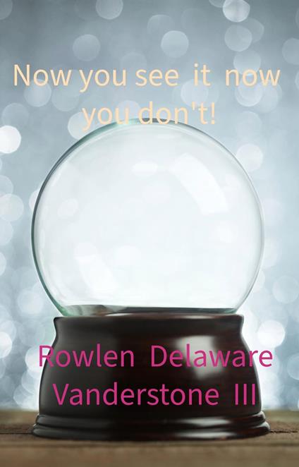 Now you see it now you Don't. - Rowlen Delaware Vanderstone III - ebook