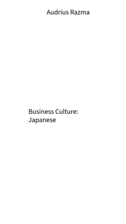 Business Culture: Japanese