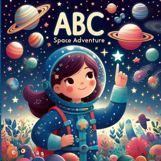 ABC Space Adventure for Kids Ages 4-6:Fun Alphabet Learning, Space Facts, and STEM Exploration - Miles whitetaker - ebook