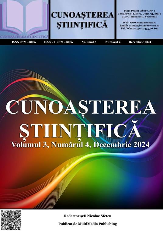 Cunoa?terea ?tiin?ifica, Volumul 3, Numarul 4, Decembrie 2024