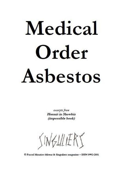 Medical Order Asbestos