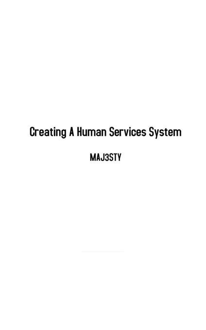Creating A Human Services System