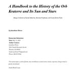 A Handbook to the History of the orb Kraterre and its sun and Stars