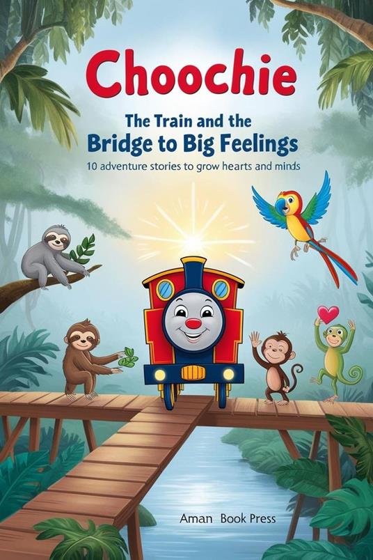 Choochie the Train and the Bridge to Big Feelings: 10 Adventure Stories to Grow Hearts and Minds - Aman Book Press - ebook