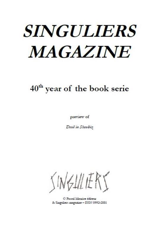 Singuliers Magazine : 40th Year of the Book Serie