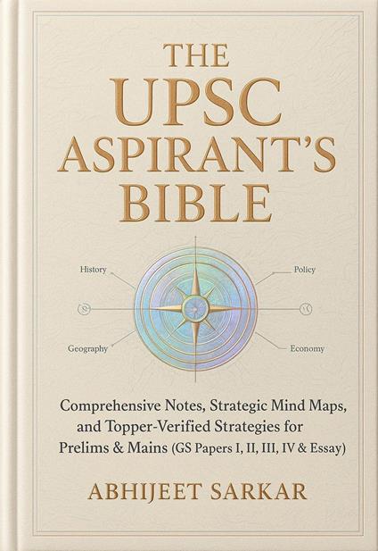 The UPSC Aspirant's Bible: Comprehensive Notes, Strategic Mind Maps, and Topper-Verified Strategies for Prelims & Mains (GS Papers I, II, III, IV & Essay)