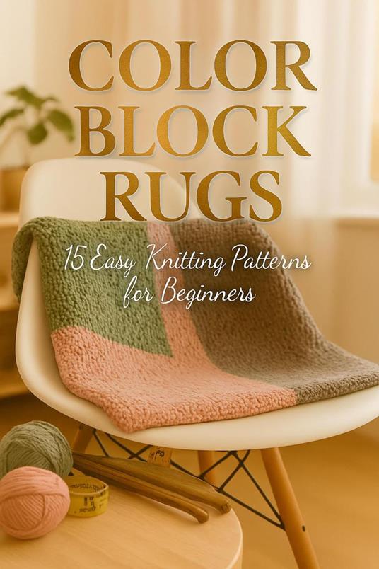 Color Block Rugs: 15 Easy Knitting Patterns for Beginners