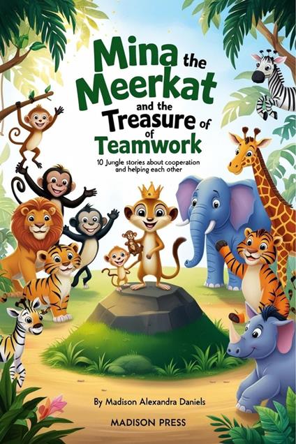 Mina the Meerkat and the Treasure of Teamwork: 10 Jungle Stories About Cooperation and Helping Each Other - Madison Alexandra Daniels - ebook