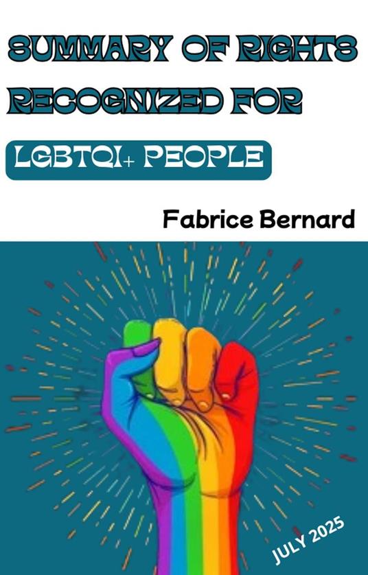 Summary of rights recognized for lgbtqi+ people - Fabrice Bernard - ebook