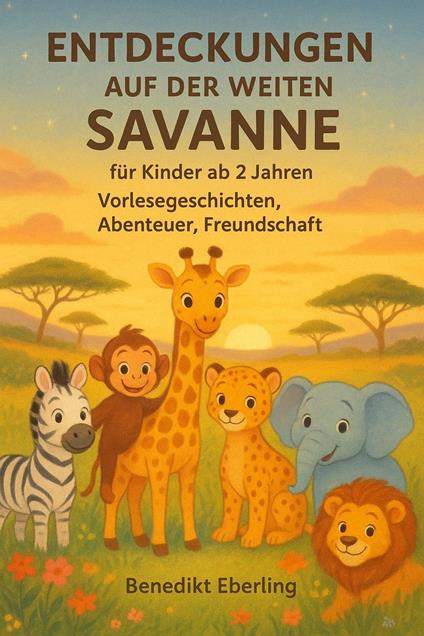 Entdeckungen auf der weiten Savanne – für Kinder ab 2 Jahren, Vorlesegeschichten, Abenteuer, Freundschaft - Benedikt Eberling - ebook