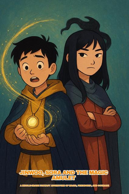 Jinwoo, Sora and the Magic Amulet:A Middle-Grade Fantasy Adventure of Magic, Friendship, and Courage - Mira Everhart - ebook