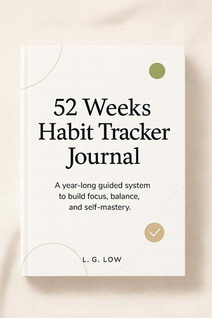52 Weeks Habit Tracker Journal