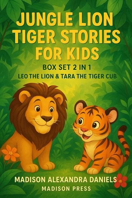 Jungle Lion Tiger Stories for Kids Box Set 2 in 1 Leo the Lion And Tara the Tiger Cub - Madison Alexandra Daniels - ebook