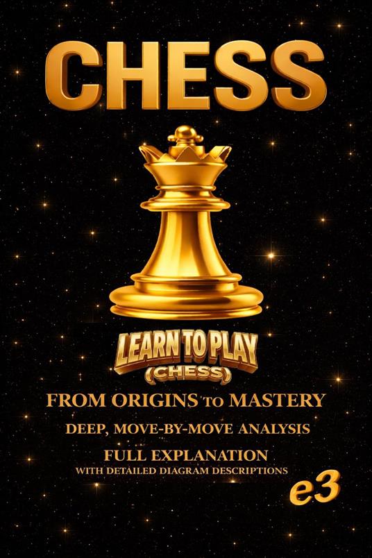 CHESS : Learn To Play (Chess) ; From Origins To Mastery,Deep, Move-By-Move Analysis,Full Explanation with Detailed Diagram Descriptions