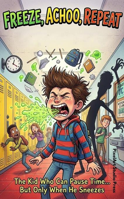 Freeze, Achoo, Repeat : The Kid Who Can Pause Time… But Only When He Sneezes - PixelArt Studio Press - ebook