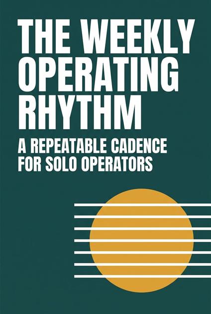 The Weekly Operating Rhythm: A Repeatable Cadence for Solo Operators