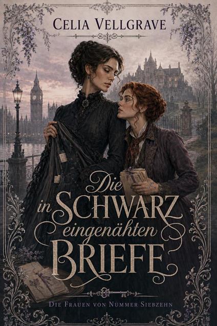Die in Schwarz eingenähten Briefe
