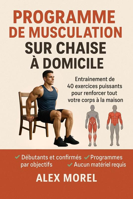 Programme de musculation sur chaise à domicile - Alex Morel - ebook