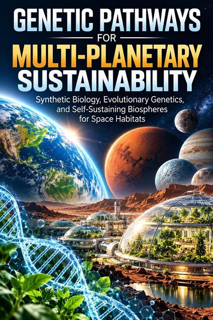 Genetic Pathways for Multi-Planetary Sustainability: Synthetic Biology, Evolutionary Genetics, and Self-Sustaining Biospheres for Space Habitats