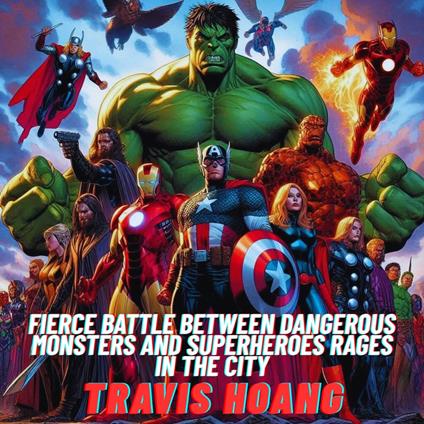 Fierce Battle Between Dangerous Monsters And Superheroes Rages In The City